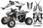 Preview: Mad Hatter Background = Black, Design color = White for Honda TRX 450R 2004-2016