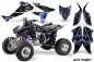 Preview: Mad Hatter Background = Blue, Design color = Black for Honda TRX 450R 2004-2016