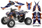 Preview: Mad Hatter Background = Orange, Design color = Blue for Honda TRX 450R 2004-2016
