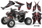 Preview: Toxicity Background = Red, Design color = Black for Honda TRX 450R 2004-2016