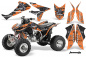 Preview: Toxicity Background = Orange, Design color = Black for Honda TRX 450R 2004-2016