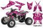 Preview: Butterfly Background = Pink, Design color = White for Honda TRX 450R 2004-2016