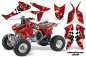 Preview: Checkered Skull Background = Red, Design color = Red for Honda TRX 450R 2004-2016