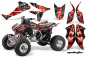 Preview: Mad Hatter Background = Black, Design color = Red for Honda TRX 450R 2004-2016
