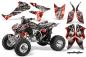 Preview: Mad Hatter Background = Red, Design color = Silver for Honda TRX 450R 2004-2016