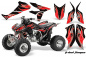 Preview: Tribal Flame Background = Black, Design color = Red for Honda TRX 450R 2004-2016
