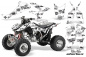 Preview: SilverStar - Silverhaze Background = White, Design color = Black for Honda TRX 450R 2004-2016