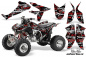 Preview: SilverStar - Silverhaze Background = Black, Design color = Red for Honda TRX 450R 2004-2016