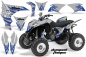 Preview: Diamond Flames Background = Silver, Design color = Blue for Honda TRX 700xx 2008-2015