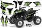 Preview: Tribal Flame Background = Black, Design color = Green for Honda TRX 700xx 2008-2015