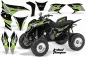 Preview: Tribal Flame Hintergrund = Schwarz, Designfarbe = Grün für Honda TRX 700xx 2008-2015