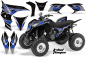 Preview: Tribal Flame Background = Black, Design color = Blue for Honda TRX 700xx 2008-2015