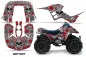 Preview: Butterfly Hintergrund = Silber, Designfarbe = Rot für Honda/Maier TRX 90 1993-2005