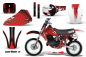 Preview: Cabon-X Rot mit Nummernfeldern für Honda CR60 1984-1985
