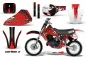 Preview: Cabon-X Rot mit Nummernfeldern für Honda CR60 1984-1985