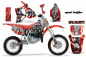 Preview: Mad Hatter Hintergrund = Rot, Designfarbe = Silber mit Nummernfeldern für Honda CR80 1996-2002