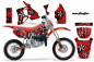 Preview: Northstar Hintergrund = Rot, Designfarbe = Schwarz mit Nummernfeldern für Honda CR80 1996-2002