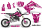Preview: Butterfly Hintergrund = Pink, Designfarbe = Weiß ohne Nummernfeldern für Honda CR85 2003-2007