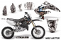 Preview: Mad Hatter Hintergrund = Weiß, Designfarbe = Silber ohne Nummernfeldern für Honda CR85 2003-2007