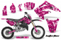 Preview: Butterfly Hintergrund = Pink, Designfarbe = Weiß mit Nummernfeldern für Honda CR85 2003-2007
