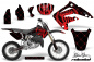 Preview: SilverStar- Reloaded Hintergrund = Schwarz, Designfarbe = Rot mit Nummernfeldern für Honda CR85 2003-2007