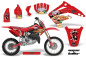 Preview: Vegas Baller Rot mit Nummernfeldern für Honda CR85 2003-2007