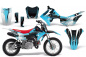 Preview: Carbon-X Blau mit Nummernfeldern für Honda CRF110 F 2013-2018