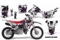 Preview: Northstar Hintergrund = Weiß, Designfarbe = Lila mit Nummernfeldern für Honda CRF110 F 2013-2018