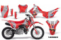Preview: T-Bomber Rot mit Nummernfeldern für Honda CRF110 F 2013-2018