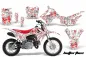 Preview: Butterfly Hintergrund = Weiß, Designfarbe = Rot mit Nummernfeldern für Honda CRF110 F 2013-2018