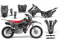 Preview: Widow Maker Hintergrund = Schwarz, Designfarbe = Weiß mit Nummernfeldern für Honda CRF110 F 2013-2018
