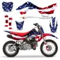 Preview: Stars and Stripes with number plates for Honda CRF110 F 2019-2021