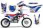 Preview: P40 Warhawk Blau mit Nummernfeldern für Honda CRF125 F 2014-2018
