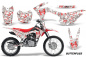 Preview: Northstar Hintergrund = Weiß, Designfarbe = Rot mit Nummernfeldern für Honda CRF125 F 2014-2018