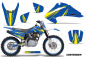 Preview: Contender Background = Blue, Design color = Yellow with number plates for Honda CRF150F-CRF230F 2003-2007