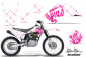 Preview: SilverStar- Reloaded Background = White, Design color = Pink with number plates for Honda CRF150F-CRF230F 2003-2007