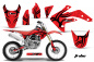 Preview: Tribe Background = Red, Design color = Black without number plates for Honda CRF150R 2007-2016