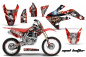 Preview: Mad Hatter Background = Red, Design color = Silver with number plates for Honda CRF150R 2007-2016