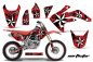 Preview: Northstar Background = Red, Design color = White with number plates for Honda CRF150R 2007-2016
