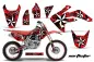 Preview: Northstar Hintergrund = Rot, Designfarbe = Weiß mit Nummernfeldern für Honda CRF150R 2007-2016
