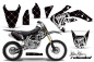 Preview: SilverStar - Reloaded Background = Black, Design color = White with number plates for Honda CRF150R 2007-2016
