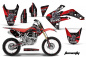 Preview: Toxicity Background = Black, Design color = Red with number plates for Honda CRF150R 2007-2016