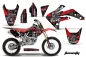 Preview: Toxicity Hintergrund = Schwarz, Designfarbe = Rot mit Nummernfeldern für Honda CRF150R 2007-2016