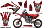 Preview: Widow Maker Background = Red, Design color = Black with number plates for Honda CRF150R 2017-2021