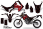 Preview: SilverStar-Reloaded Hintergrund = Schwarz, Designfarbe = Rot ohne Nummernfeldern für Honda CRF250L/CRF250M 2013-2020