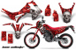Preview: Bone Collector Rot mit Nummernfeldern für Honda CRF250L/CRF250M 2013-2020