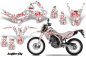 Preview: Butterfly Hintergrund = Weiß, Designfarbe = Rot mit Nummernfeldern für Honda CRF250L/CRF250M 2013-2020