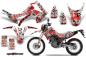 Preview: Meltdown Hintergrund = Weiß, Designfarbe = Rot mit Nummernfeldern für Honda CRF250L/CRF250M 2013-2020