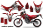 Preview: Widow Maker Hintergrund = Rot, Designfarbe = Schwarz mit Nummernfeldern für Honda CRF250L/CRF250M 2013-2020