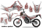 Preview: Widow Maker Hintergrund = Weiß, Designfarbe = Rot mit Nummernfeldern für Honda CRF250L/CRF250M 2013-2020
